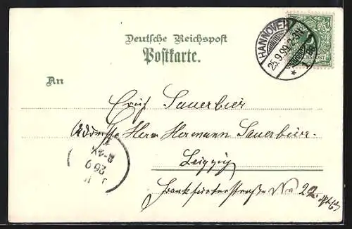 Lithographie Hannover, Partie in der Georgstrasse