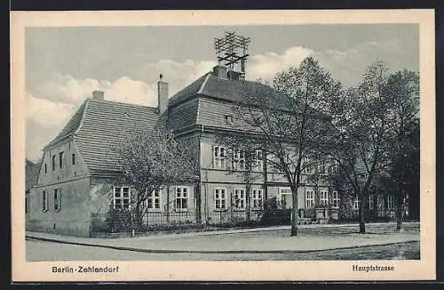 AK Berlin-Zehlendorf, Partie an der Hauptstrasse