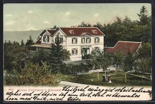 AK Lautertal i. Odenwald, Blick auf das Hotel Felsberg