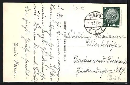 AK Neuss, Obertor mit Litfasssäule