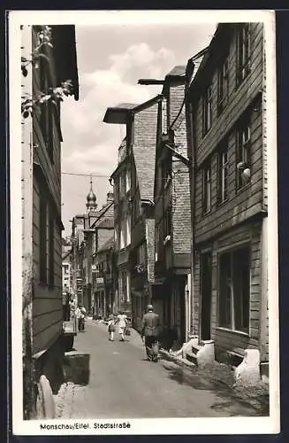 AK Monschau /Eifel, Geschäfte in der Stadtstrasse