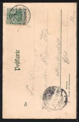 AK Köln-Neustadt, Abendstimmung im Volksgarten