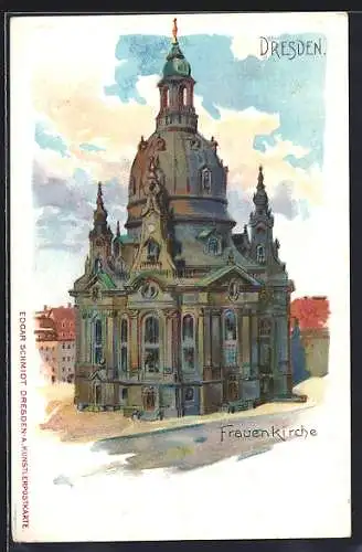Lithographie Dresden, Frauenkirche