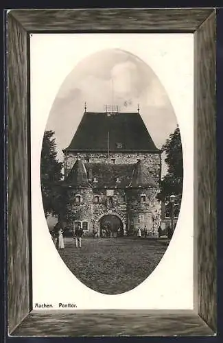 Präge-AK Aachen, Ponttor, Passepartout