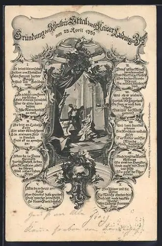 AK Ettal, Gründung des Klosters Ettal durch Kaiser Ludwig den Bayern 1350