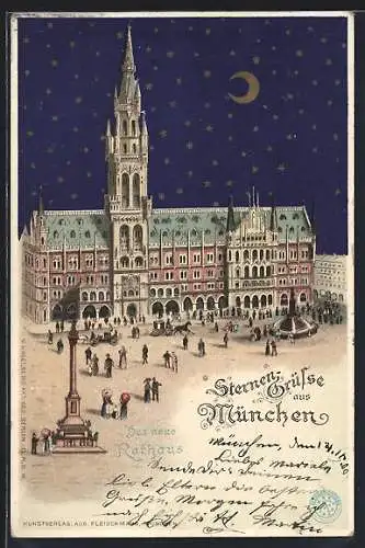 Lithographie München, Das neue Rathaus
