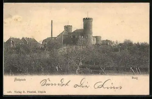 AK Zülpich, Die Burg mit Umgebung