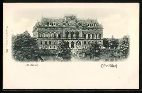 AK Düsseldorf, Das Ständehaus mit Flusspartie