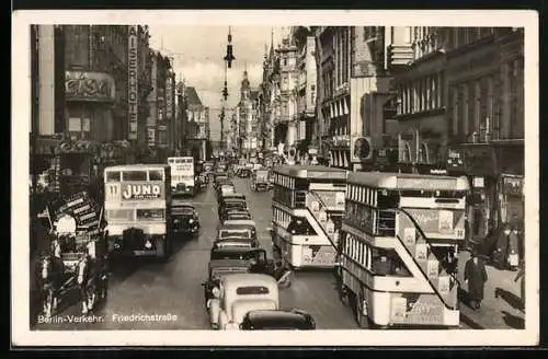 AK Berlin, Stau in der Friedrichstrasse