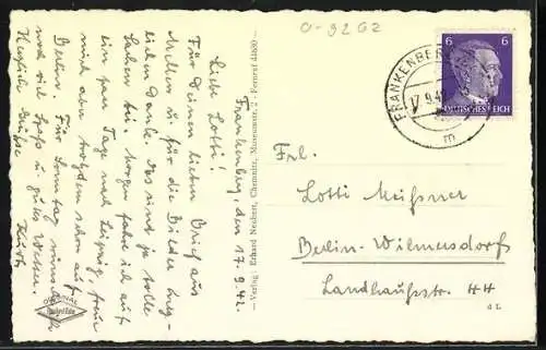 AK Frankenberg i. Sa., Ruderstation am Schilfteich