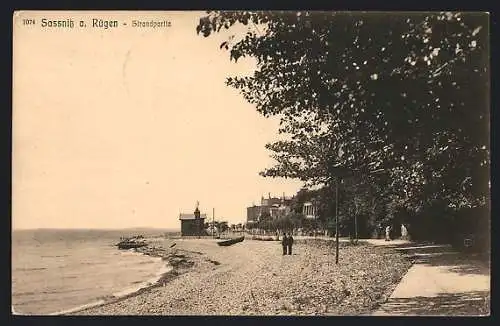 AK Sassnitz a. Rügen, Strandpartie