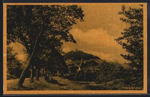 AK Nürburg /Eifel, Ortspartie mit Turm