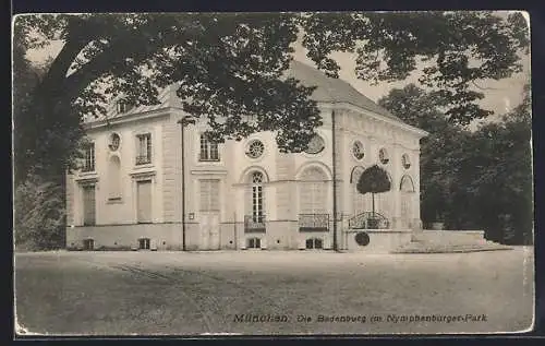 AK München, Die Badenburg im Nymphenburger-Park