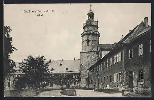 AK Ohrdruf / Thür., Partie am Schloss
