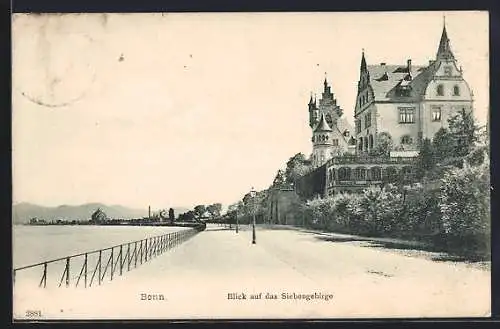 AK Bonn /Rhein, Blick auf das Siebengebirge