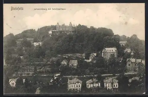 AK Bielefeld, Blick auf Johannisberg mit Schützenhaus