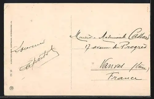 AK Kehl, Blick auf Rheinbrücke