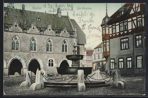 AK Goslar a. H., Partie am Marktbecken