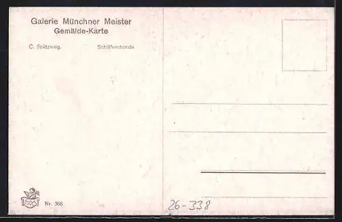 Künstler-AK Carl Spitzweg: Schäferstunde im Grünen