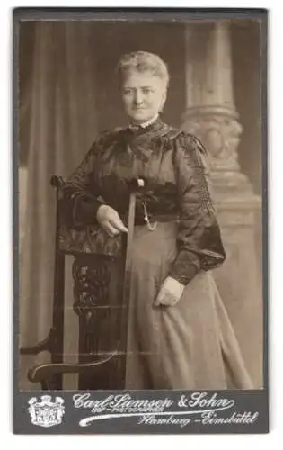 Fotografie Carl Siemsen & Sohn, Hamburg-Eimsbüttel, Eppendorferweg 37, Porträt einer Dame