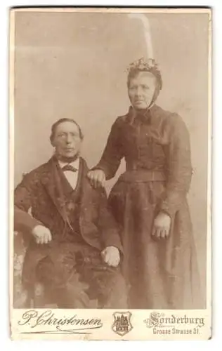 Fotografie P. Christensen, Sønderburg, Grosse Strasse 31, Porträt eines Paares
