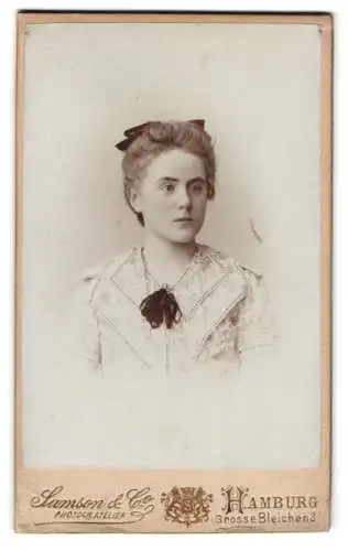 Fotografie Samson & Co., Hamburg, Grosse Bleichen 34, Porträt einer Frau