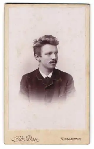 Fotografie Albr. Dose, Hadersleben, Bischofsstrasse, Porträt eines jungen Mannes