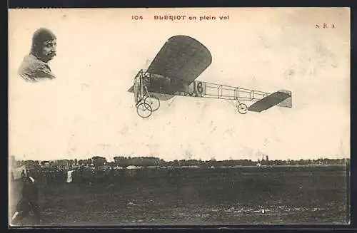AK Bleriot en plein vol, Flugzeug