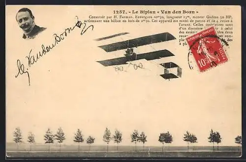 AK Le Biplan Van den Born, Flugzeug