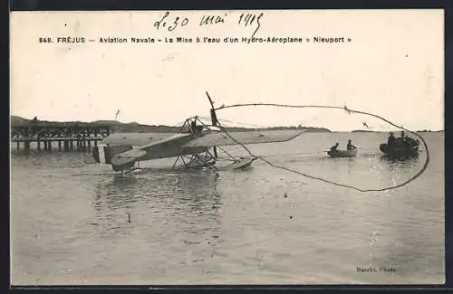 AK Fréjus, Aviation Navale, Hydro-Aéroplane Nieuport, Wasserflugzeug