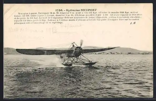 AK Hydravion Nieuport, Wasserflugzeug