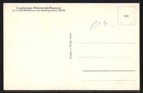 AK Startbereites Mehrzweckflugzeug Henschel Hs 124