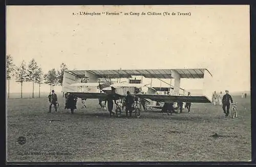 AK L`Aéroplane Farman au Camp de Chalons, Flugzeug