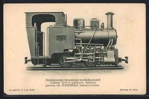 AK Smalspoorige tweeassige Werklokomotief Hanomag, Kleinbahn