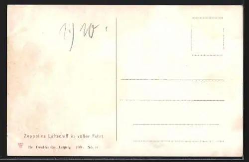 AK Zeppelin's Luftschiff in voller Fahrt, Zeppelin-Portrait