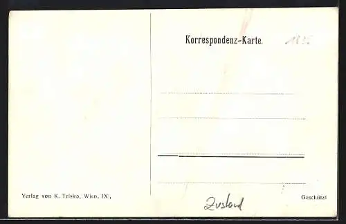 AK Aufstieg des Lenkballons durch die Gebrüder Renner 1909, Portrait der Luftschiffer