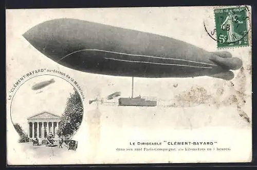 AK Le Dirigeable Clément-Bayard, Zeppelin