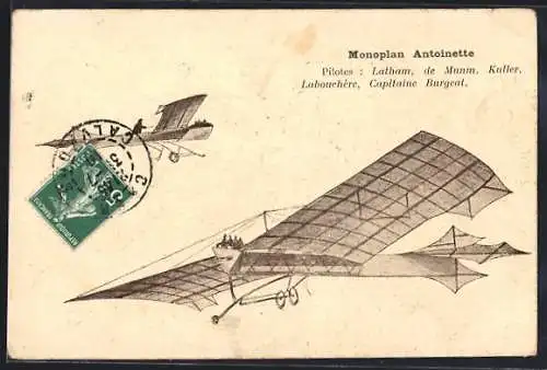 AK Monoplan Antoinette, Flugzeug