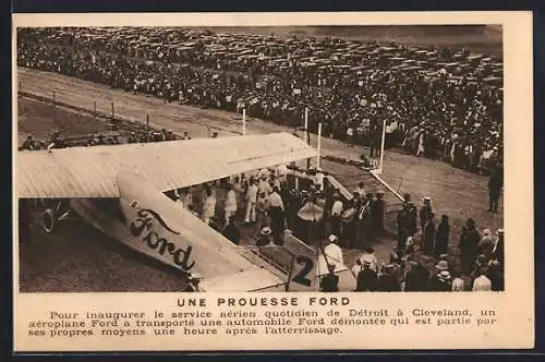 AK Une Prouesse Ford, Flugzeug