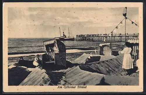 AK Göhren / Rügen, Am Göhrener Strand