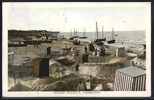 AK Ahlbeck / Ostseebad, Strandleben