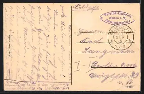 AK Weiden / Opf., Teilansicht mit Kath. Kirche