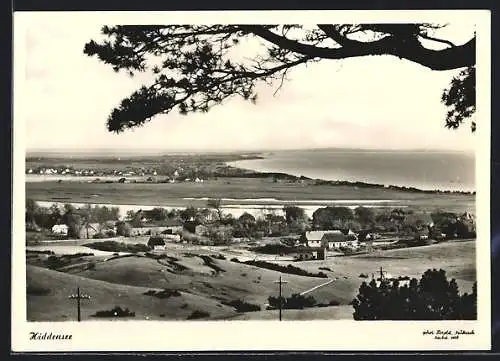 AK Hiddensee, Panorama mit Meerblick