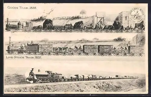 AK London & North Western Railway Company, Goods Train 1837, Live Stock Train 1837, Goods Train nearing Shap Summit 1904