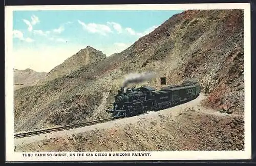AK Thru Carriso Gorge, on the San Diego & Arizona Railway, Eisenbahn