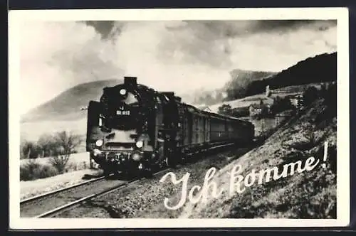 AK Eisenbahn unter Volldampf