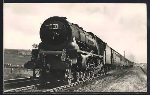 AK L. M. S. Scotch Express headed by Princess Coronation Class No. 6230 Duchess of Buccleuch, englische Eisenbahn