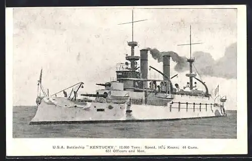 AK USA Battleship Kentucky auf See