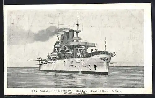 AK USA Battleship New Jersey auf See