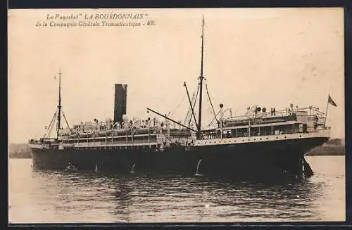 AK Le Paquebot La Bourdonnais de la Compagnie Generale Transatlantique